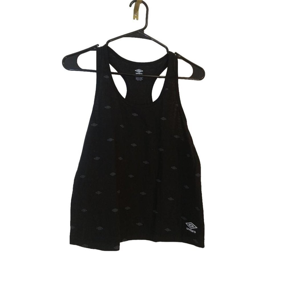 Umbro Tee Tank Girls Size Small Black Sleeveless Scoop Neck Pullover